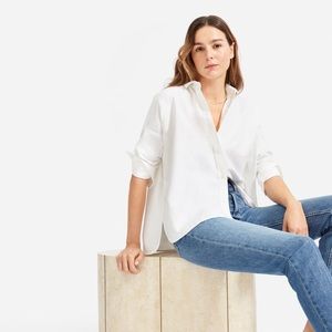Everlane Japanese Oxford Square Shirt in White - NWOT size 00